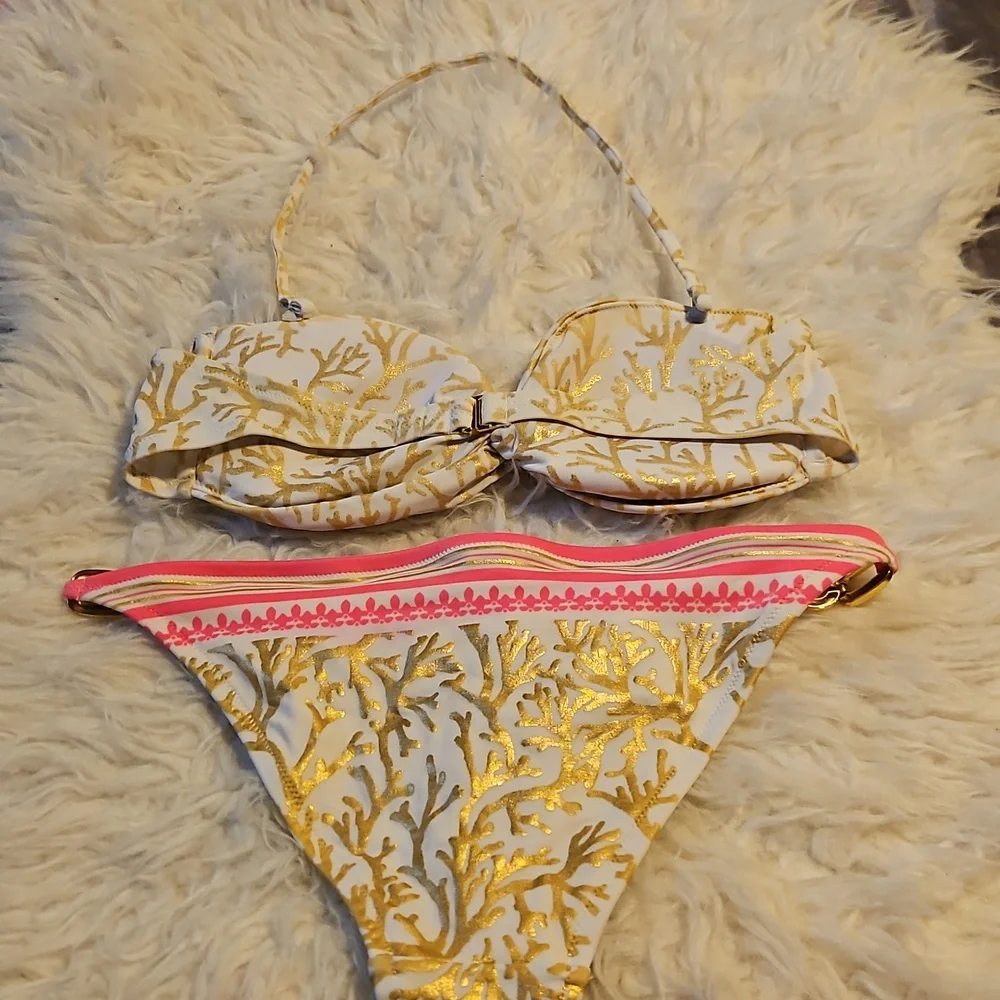 2011 Vintage Victorias Secret Tropical Print Bikini Set